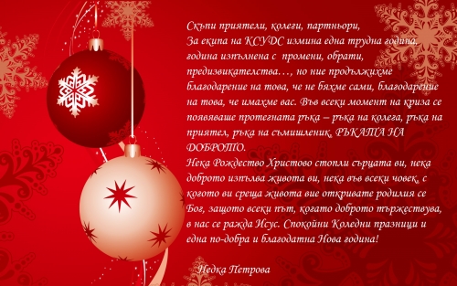 Светли Коледни и новогодишни празници!